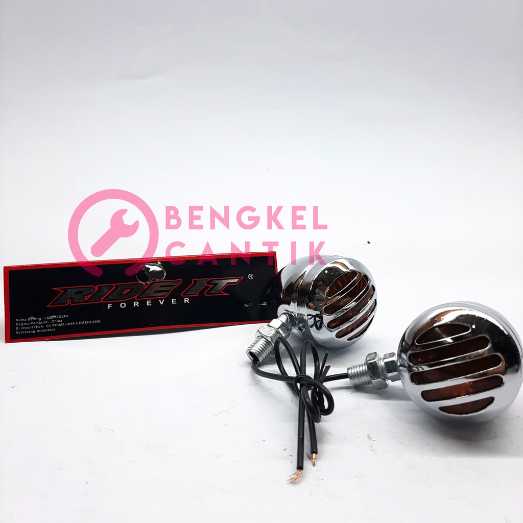 Lampu sen variasi bulat tralis untuk semua jenis motor