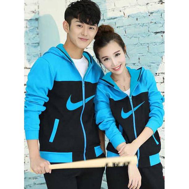 YUK BELI JAKET COUPLE / BAJU PASANGAN / JACKET COUPLE NIKE BIRU MUDA BIRU TUA CEPETAN..