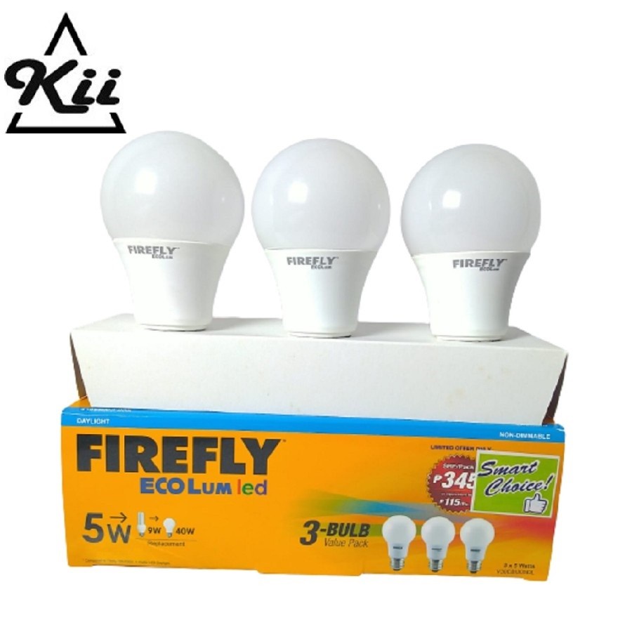 FireFly Value Pack Bohlam Bulb LED Putih 3Pcs - Lampu Bohlam 3 Pcs