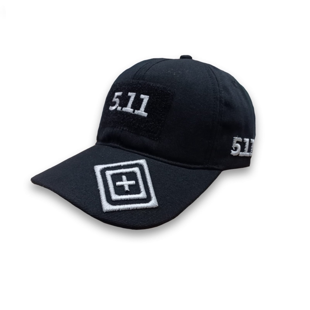 Topi 511 kombinasi velro+bordir hitam,krem,abu,hijau kanvas rafel lokal produk