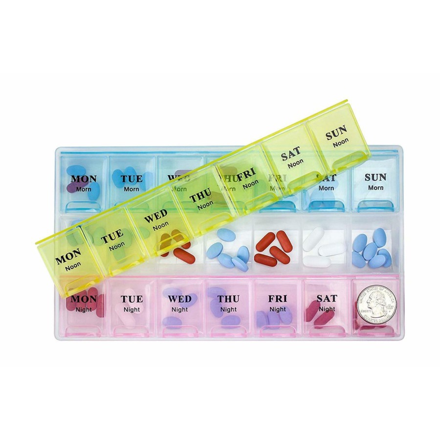 Pill box 21/Kotak obat Harian 3 X 7 = 21 Medicine Travel Box Obat Kotak Obat  Kotak Obat Tempat Obat
