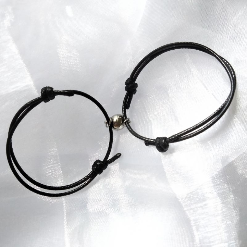 [2pcs] Gelang Hitam Couple Magnet Pasangan Sahabat