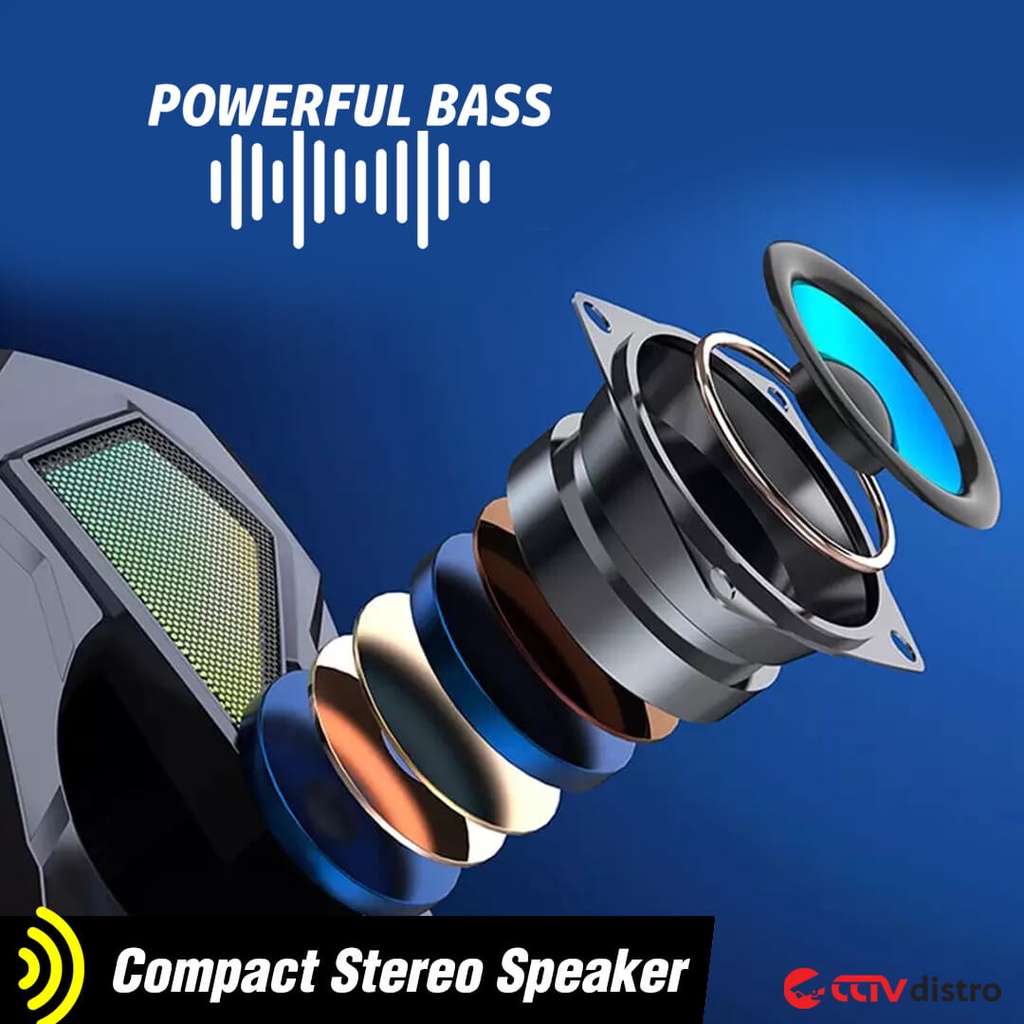 A11 Speaker USB Aktif Mini Speker Murah Spiker Laptop PC Komputer TV Bass RGB Gaming Active Portable