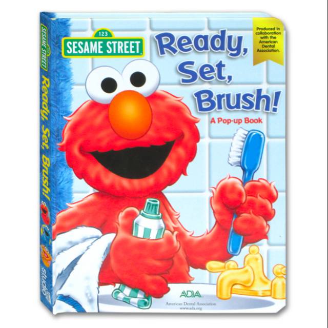 Sesame Street Ready, Set, Brush Book with Pull-Tabs, Pop-Up and More Interactive Features