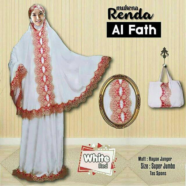 MUKENA BALI RENDA AL FATH (WHITE SERIES)