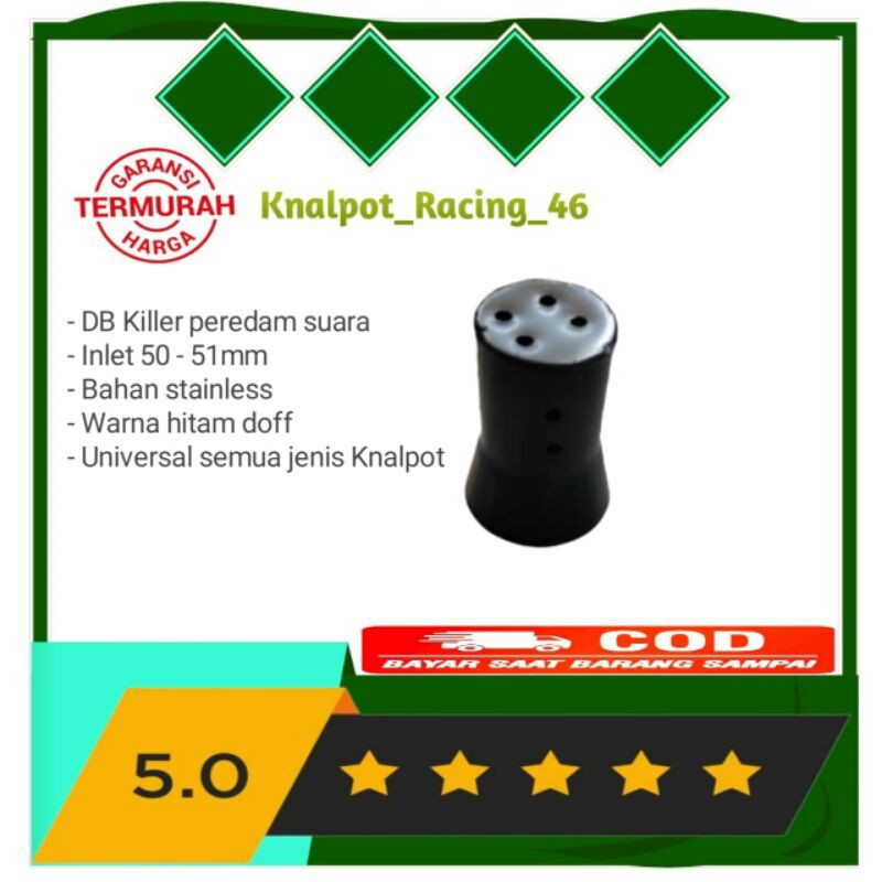 DB Killer Knalpot Racing Peredam Suara Knalpot DB Killer Universal Diameter 50mm Akrapovic Yoshimura
