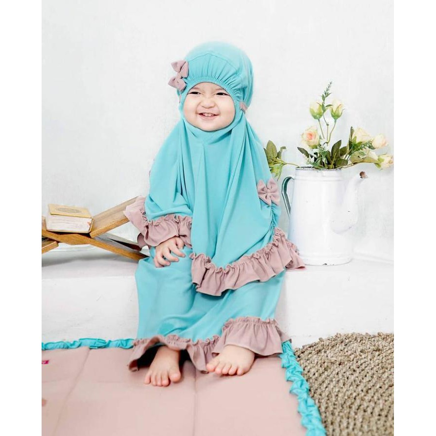 Mukena Anak Balita Hilda Pita Rempel Kombi Murah-2