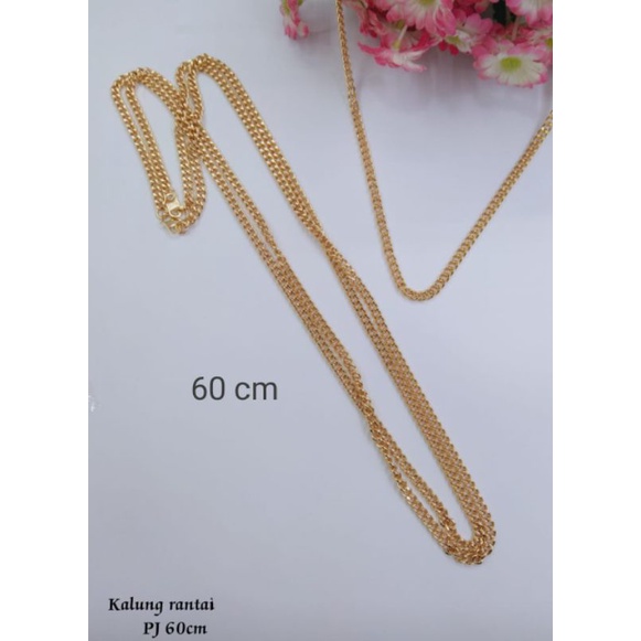 Dsdr067. Kalung xuping lapis emas ukuran 60 cm model rantai