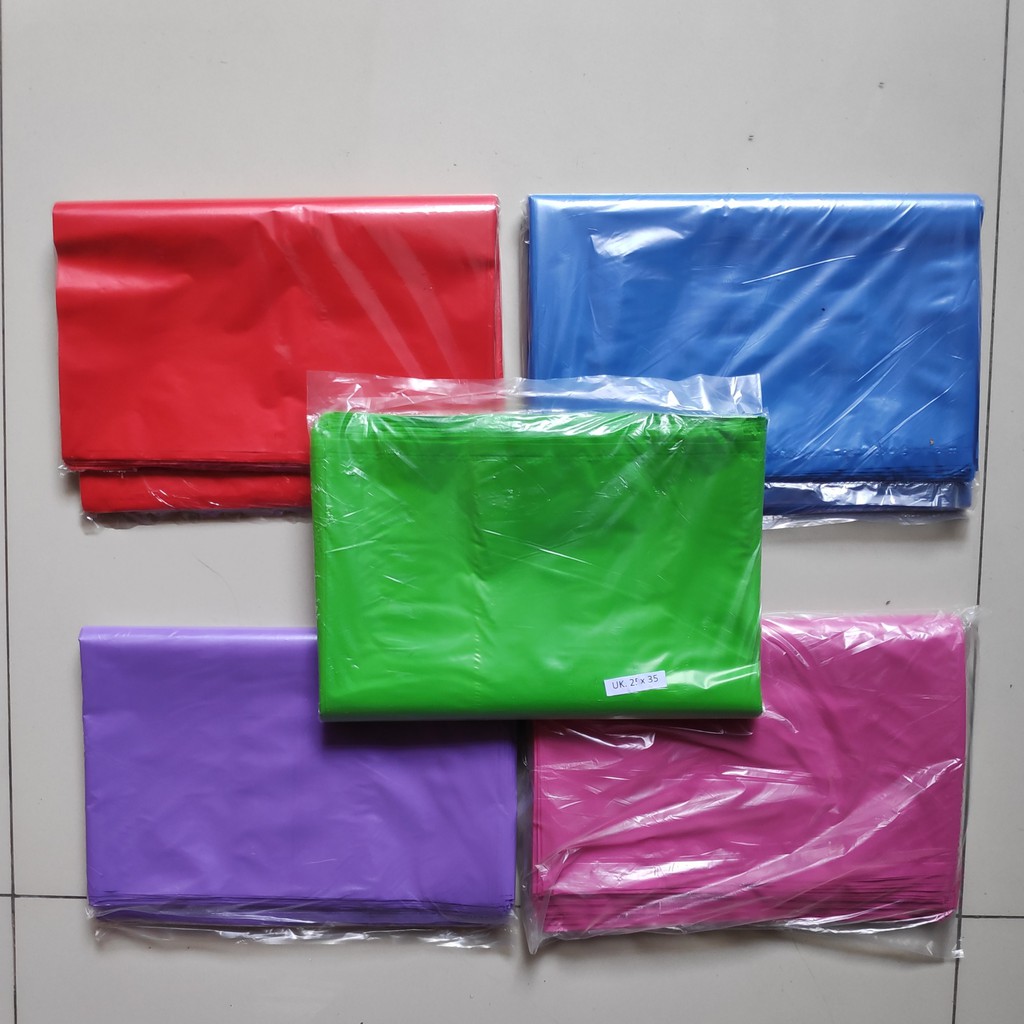 Khusus GoSend | Plastik Packing Hitam dan warna, Plastik Bungkus Paket, Kantong Packing