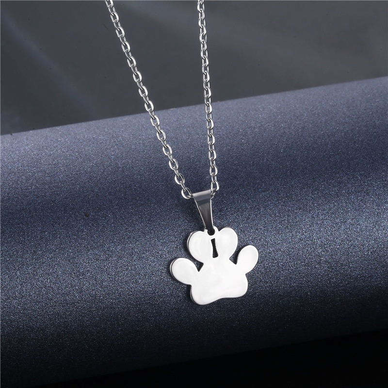 Trendi lucu anjing paw kalung fashion sederhana anjing paw liontin klavikula kalung ornamen