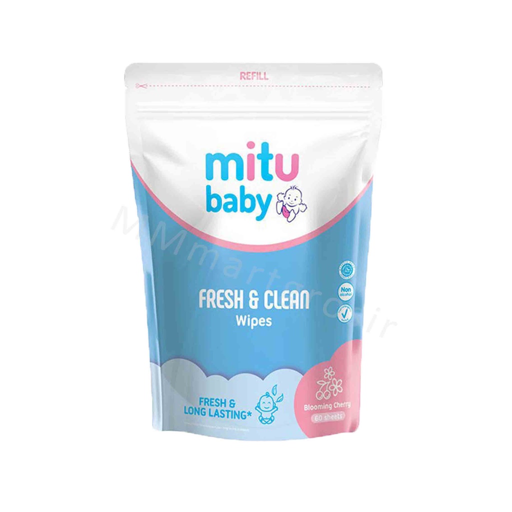 Mitu Baby / Fresh &amp; Clean Wipes / Tissue Basah / 60Sheets