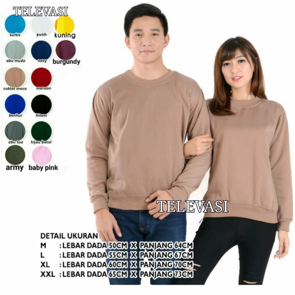 SWEATERPOLOS BASIC FOTO=2 SIZE M-XXL UNISEX