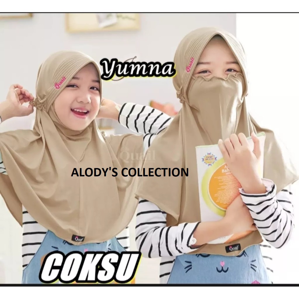 Jilbab Masker Anak Niqab Yumna Usia 3-6 Tahun Bahan Jersey Terbaru Termurah / Alody's Collection