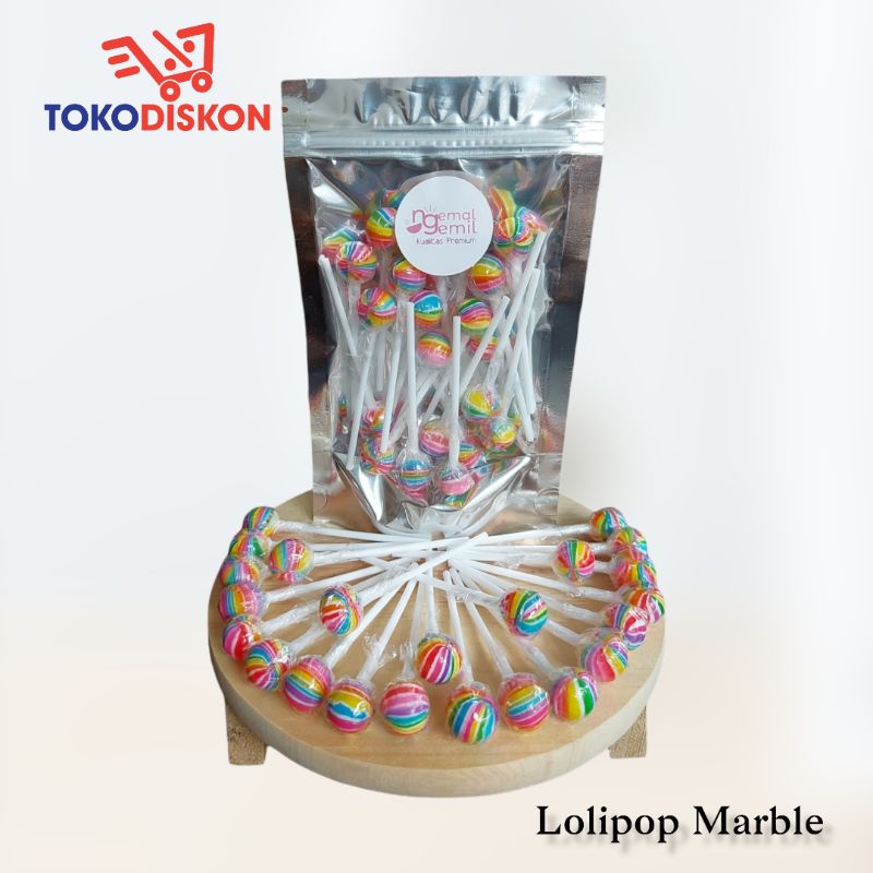 

Lolipop Marble Warna - Lolipop Kelereng Pelangi // Premium