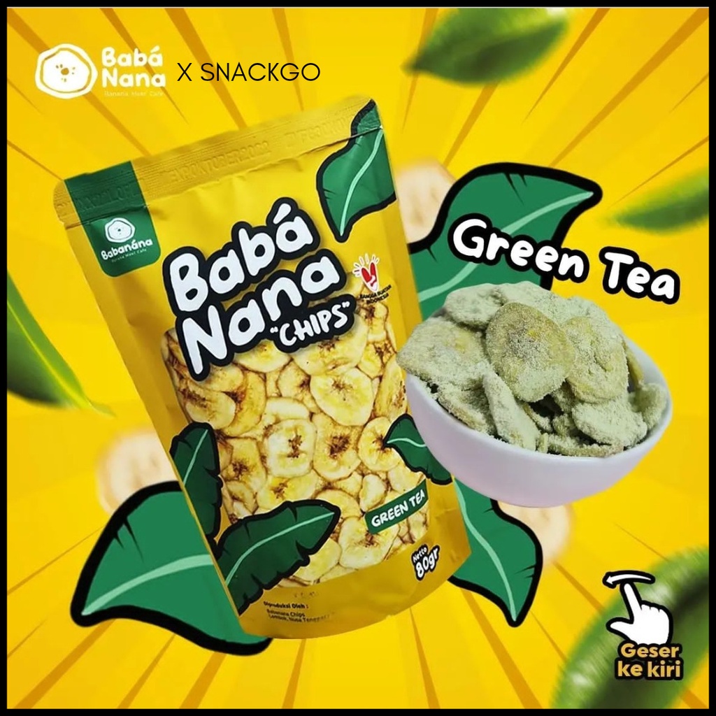 

Babanana Chips Green Thai Tea - Keripik Pisang Bumbu Tebal dan Renyah