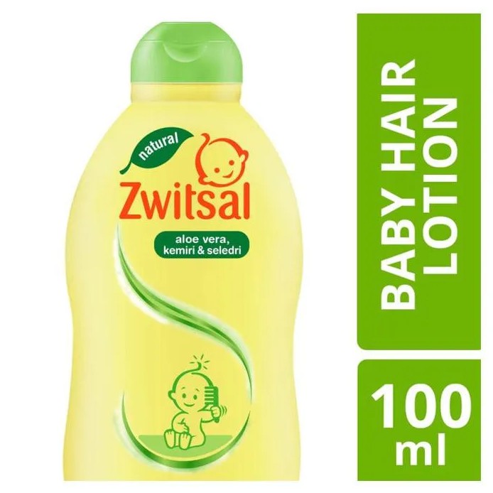 Zwitsal Baby Hair Lotion 50ml / 100ml - Minyak / Losion Rambut Bayi Kemiri Seledri Aloe Vera / Sweet Almond 50 / 100 ml