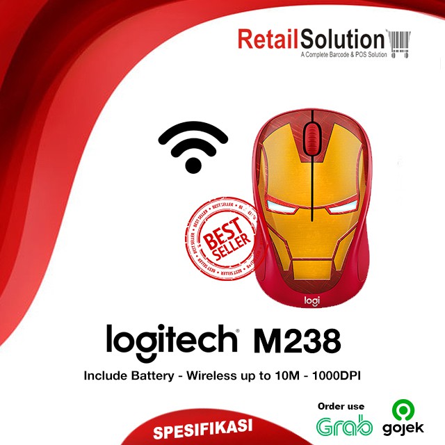 Mouse Wireless USB - Logitech M238 / M-238 / M 238 Garansi Resmi