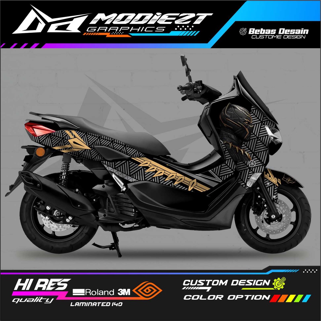 Jual DECAL NMAX 20182020 FREE CISTOME DESIGN MOTIF BLACK PENTER