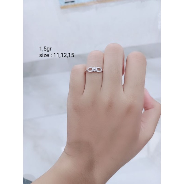 cincin bunga pita mp/cincin perak asli silver 925 lapis emas/cincin fashion wanita import