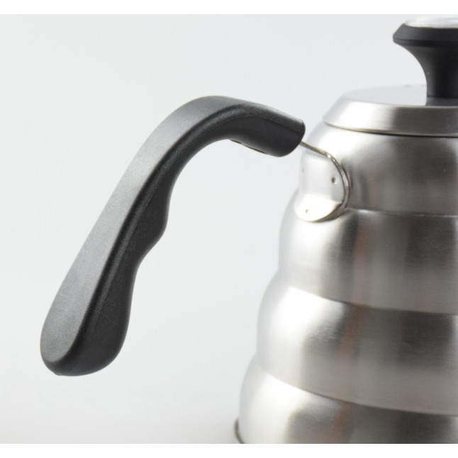 OneTwoCups Coffee Maker Pot V60 Drip Kettle Teko Barista 1200ML with Thermometer - Silver