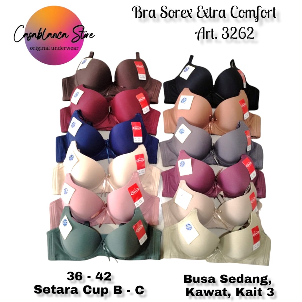 BH SOREX EXTRA COMFORT ART. 3262  Kawat, Busa Sedang, Kait 3