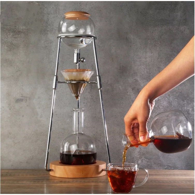 cold drip tower ice coffee maker CM05 500ml / cold brew es kopi maker / cold drip silver rosegold / barista tools coffee shop display hiasan