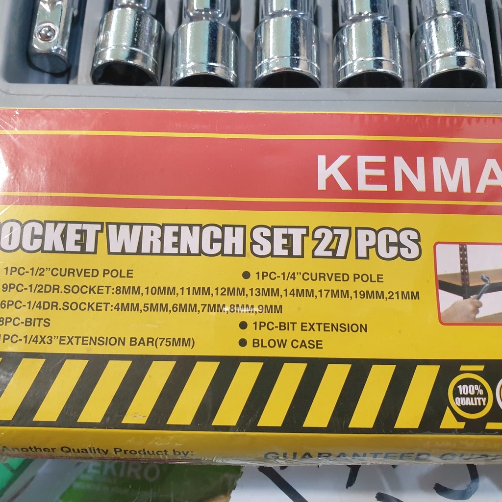 COD ✅ KUNCI SOK WRENCH SET KENMASTER 27 PCS KUNCI SOCKET SET SOKET KENMASTER 27PCS Kenmaster Termurah Berkualitas