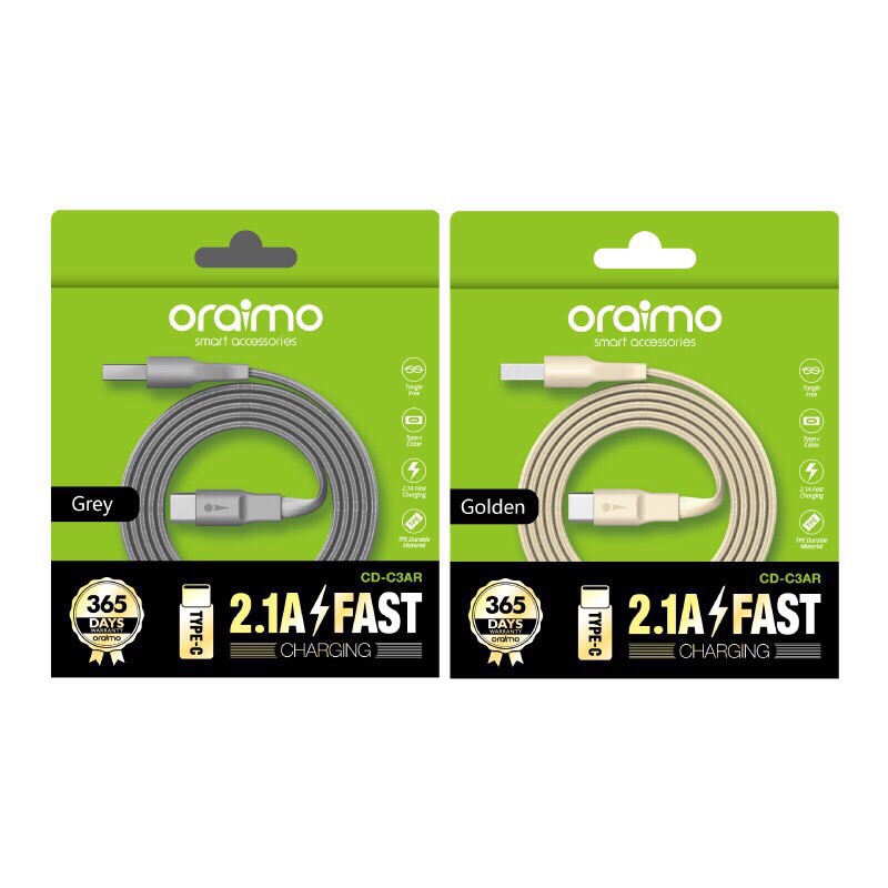 Oraimo CD-C3AR Kabel Data Android Type-C USB Fast Charging Data Cable - Garansi 1 Tahun