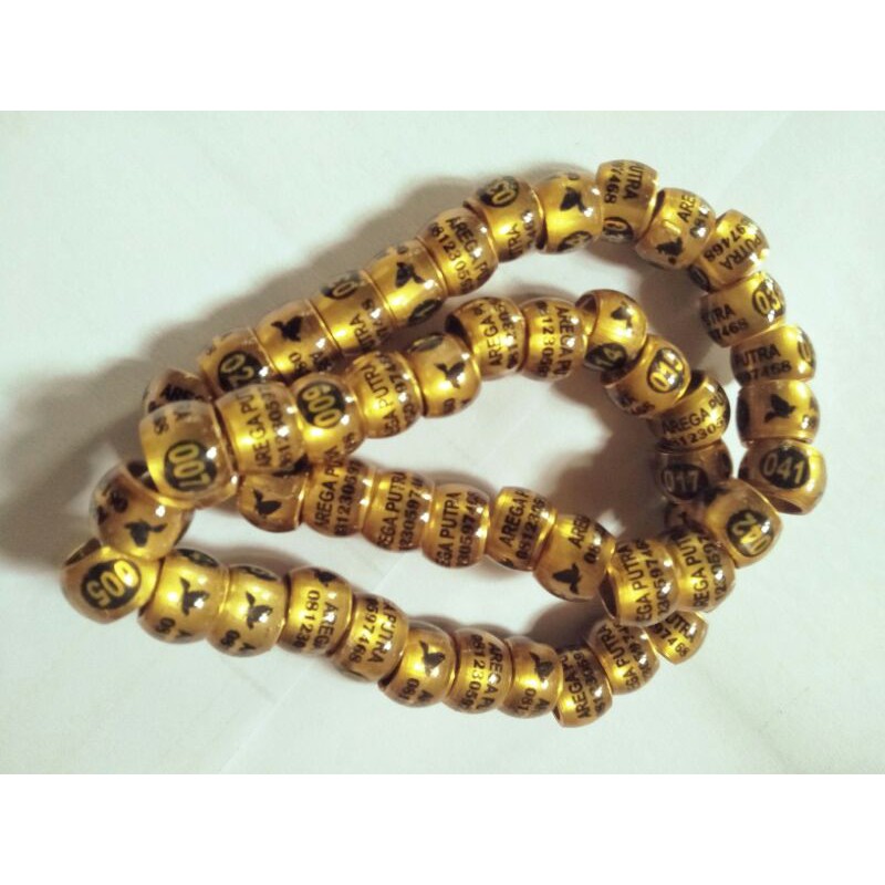 murah 25 bj ring burung puter pelung. ring burung uk 7mm model donat transparan custom nama no hpDLL