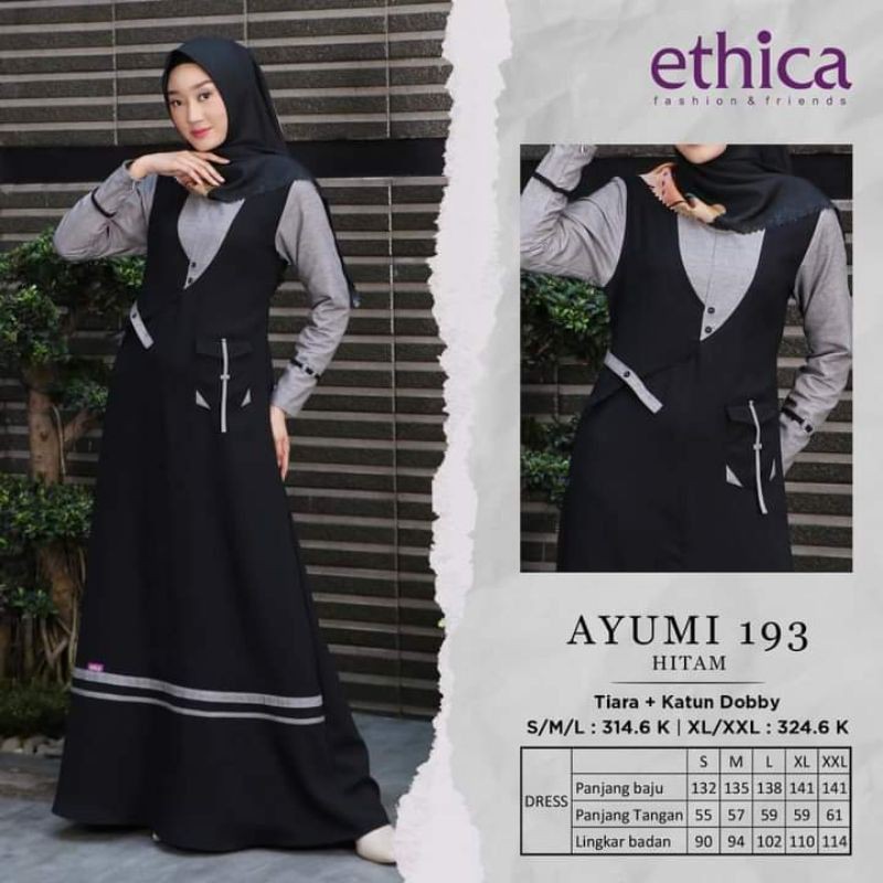 Ayumi 193 Hitam - DISKON GAMIS ETHICA TERBARU