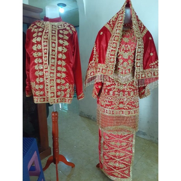 baju pengantin minang full payet jepang model terbaru