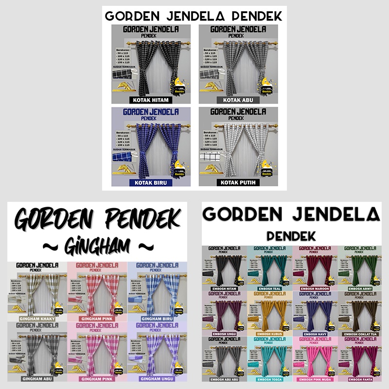 GT170 - GORDEN JENDELA 10 RING FREE TALI EMBOSH DAN AESTHETIC