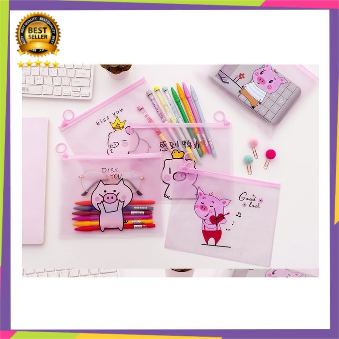 

TEMPAT PENSIL PF12 Japanese Piggy Cartoon A5 Stationery Pencil Case / Tempat Pensil - Piggy tiga