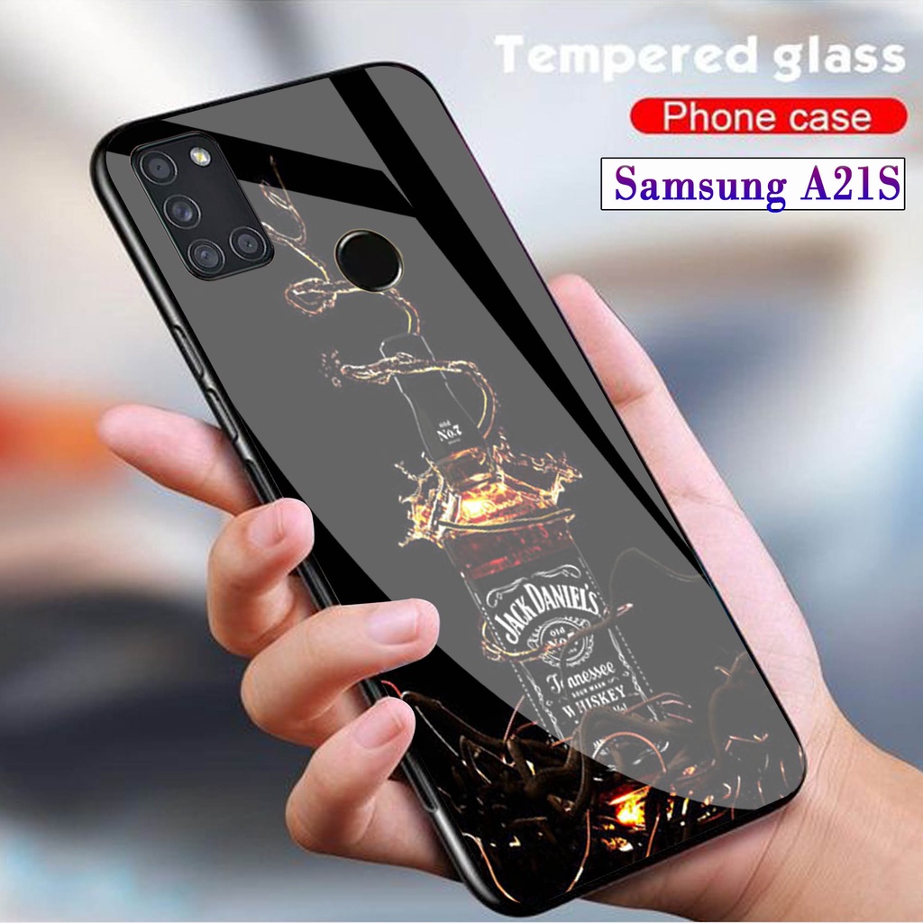 Softcase Glass Kaca SAMSUNG A21S - Case Hp Pelindung Handphone SAMSUNG A21S [ A21 ]