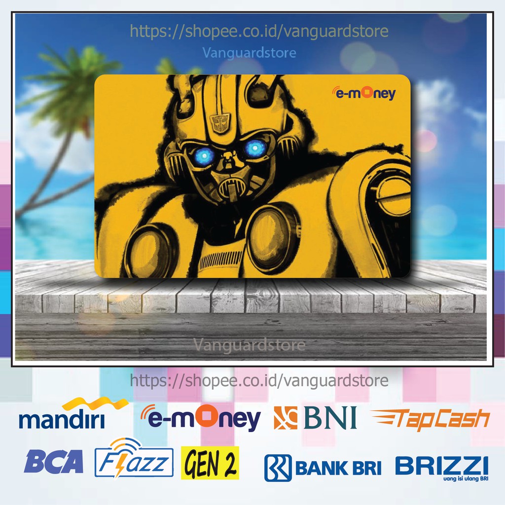 KARTU E MONEY E TOLL BUMBLEBEE MOVIE1 EMONEY MANDIRI FLAZZ BCA BNI TAPCASH BRIZZI BRI - 1 SISI