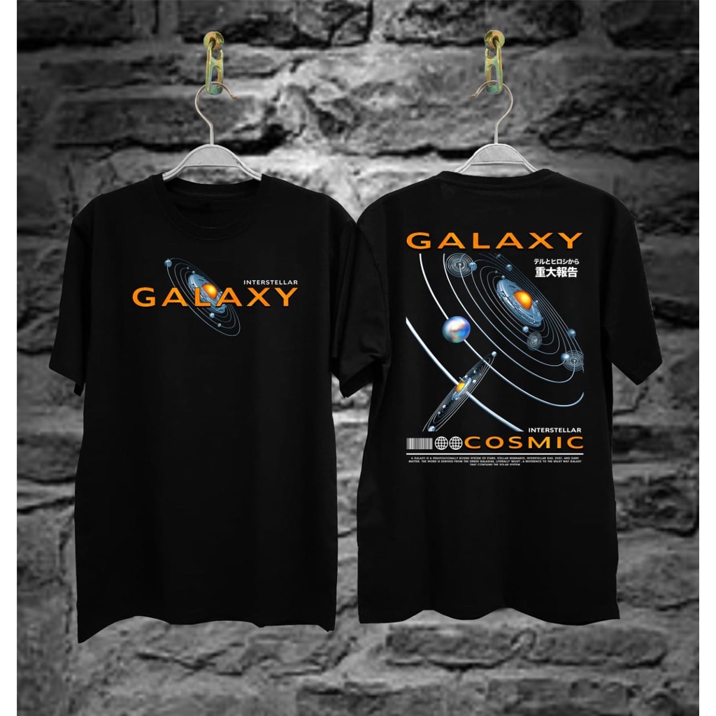 Baju Kaos Galaxy  Kekinian Lengan Pendek Kaos Distro Premium Kaos Bergambar Keren T-shirt