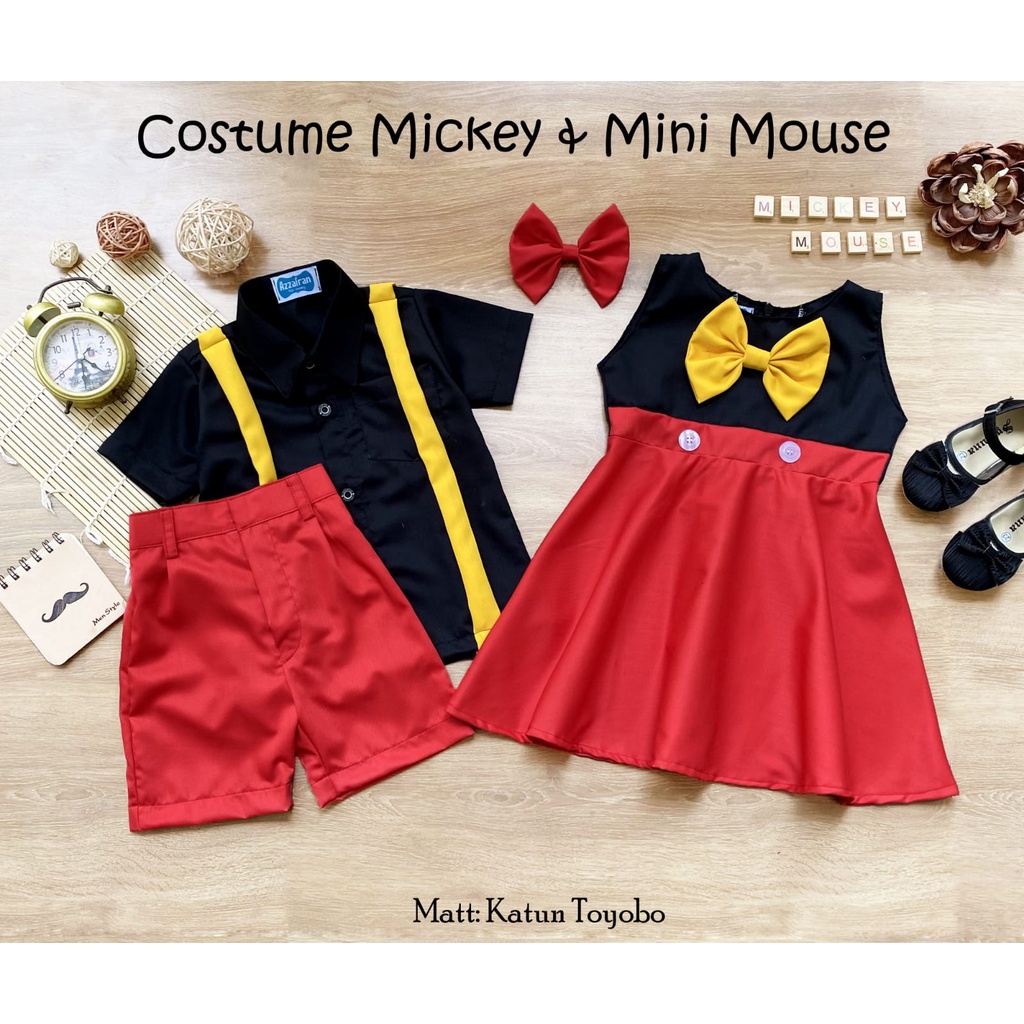 BAJUNIK KOSTUM MICKEY MOUSE/ KOSTUM MINI MOUSE/ KOSTUM COUPLE/ KOSTUME ANAK/ KOSTUM PHOTOSHOOT ANAK/