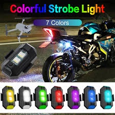 Lampu LED Kedip PESAWAT RGB Strobo 7 Warna USB mobil sepeda motor