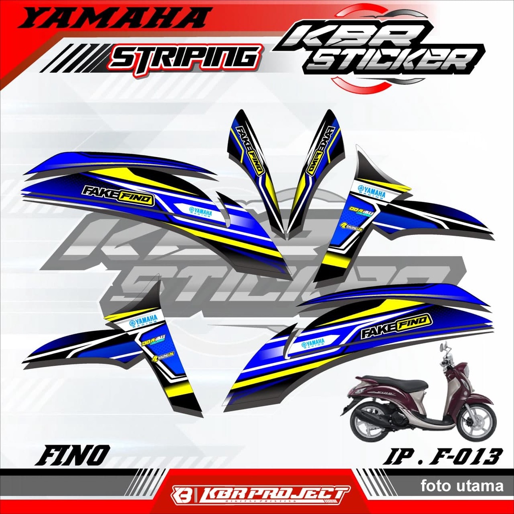 (COD) STICKER STRIPING FINO -  STICKER STRIPING MOTOR FINO.13