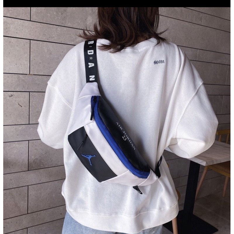 Jordan Waistbag preimium/appendix color- putih