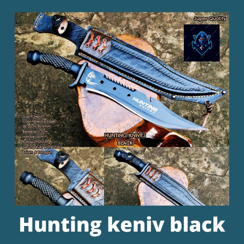 PISAU HUNTING KNIVES BLACK SUPER TAJAM