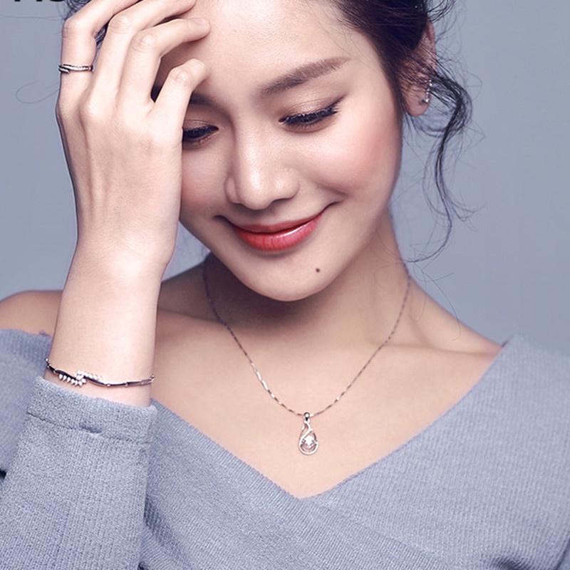 Gelang Bahan Stainless Steel S925 Silver Plated Gaya Korea Untuk Wanita