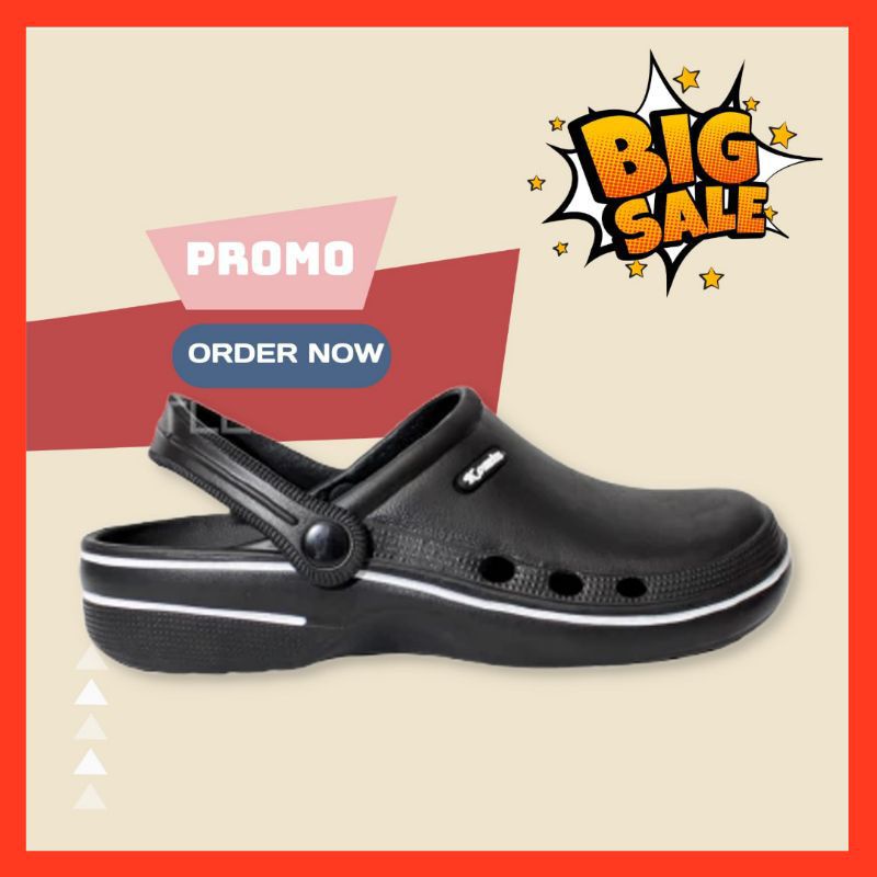 SANDAL SELOP BAIM KOMIN HITAM / SANDAL SELOP PRIA WANITA BAIM KOMIN / SANDAL MEDIS SIZE 40-44 / BISA