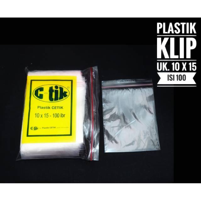 Plastik Klip 10x15 cm / Plastik Seal / Plastik Ziplock Bening Rapat Kedap Udara Plastik Obat, Snack