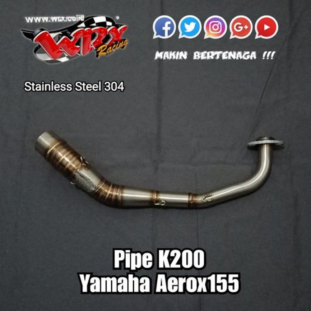 Pipa KNALPOT RACING WRX K200 Aerox155 Diskon bac 9006
