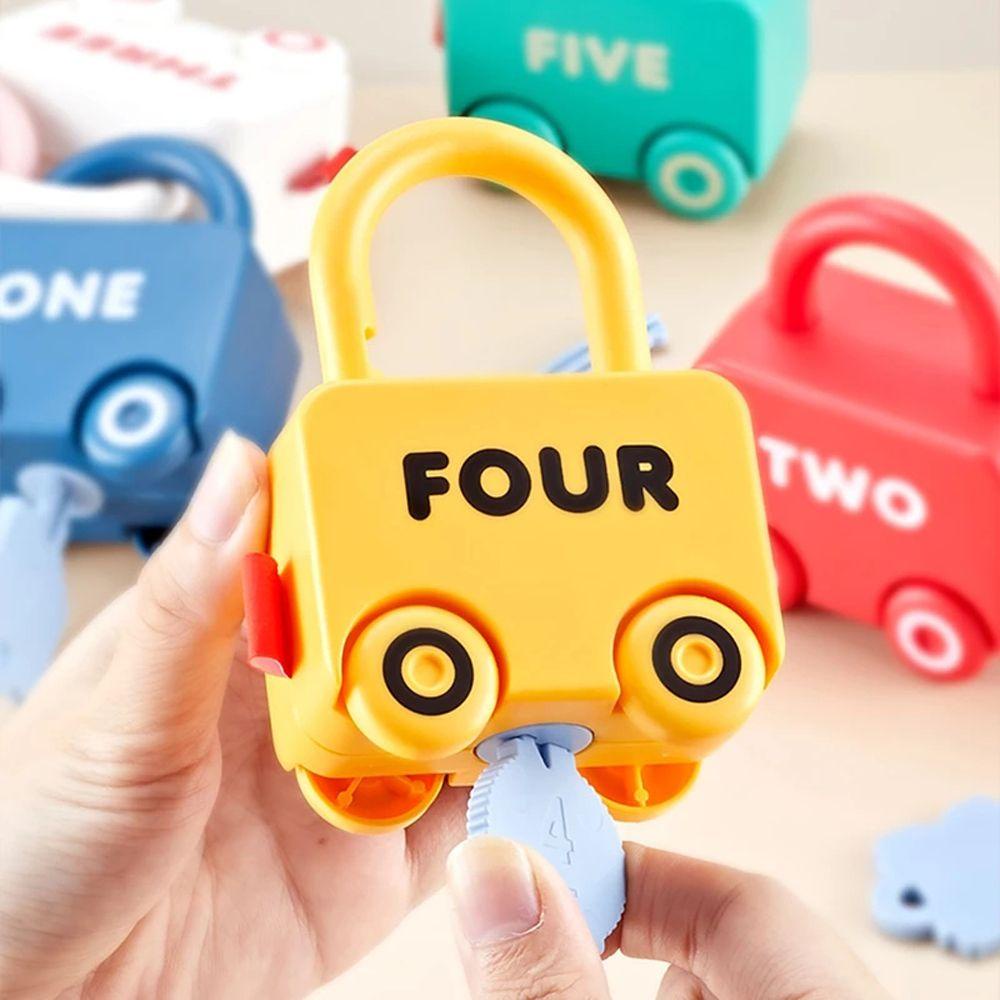 Quinton Keys Matching Toy Colorful Number Matching Mainan Edukasi Dini Sensory Car Toys Keys Car Toy