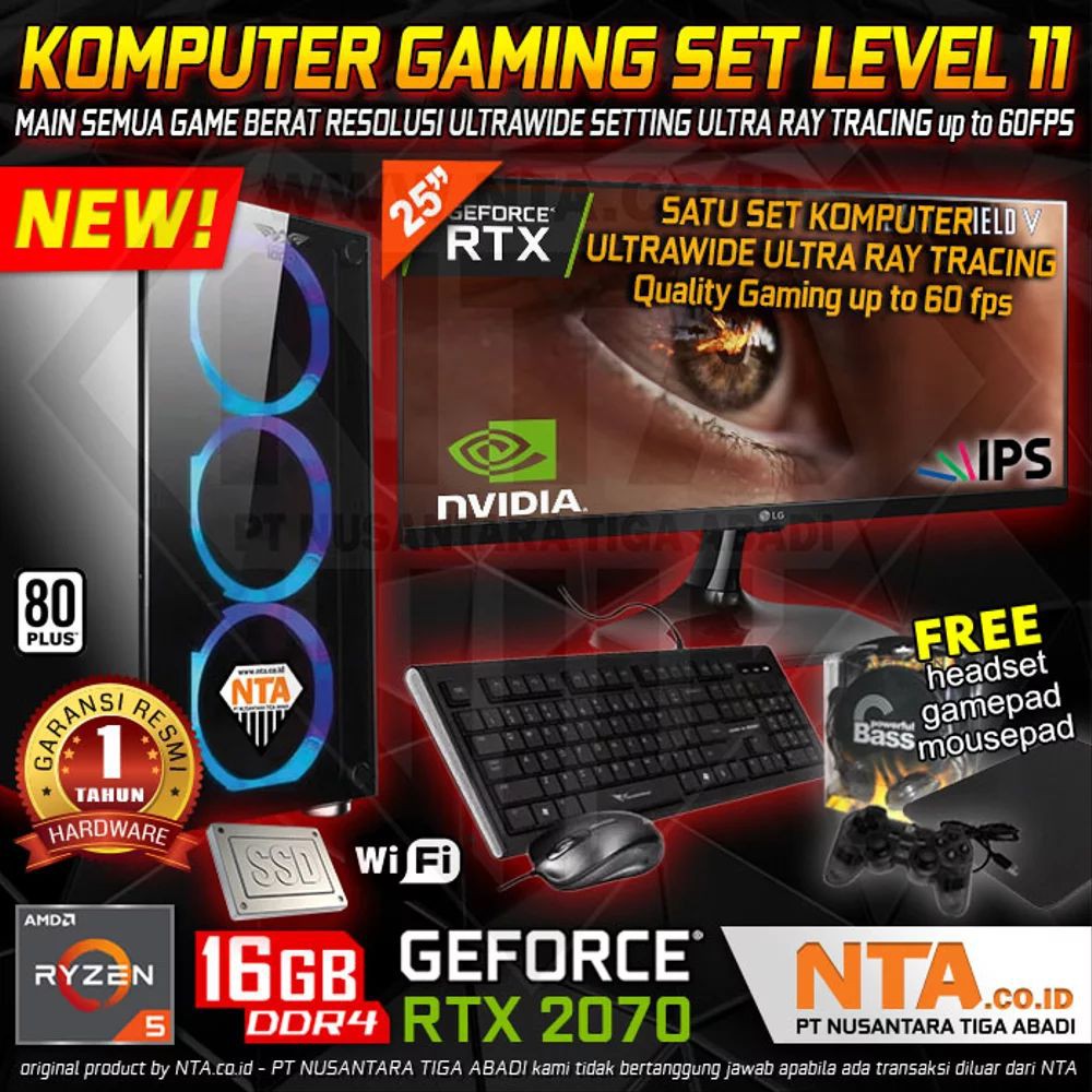 Termurah Komputer Gaming Set Level 11 Terlaris