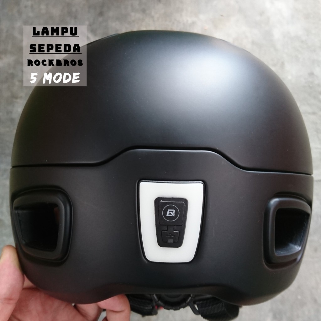 Lampu sepeda Rockbros Lampu belakang bisa di helm tas seatpost 5 mode