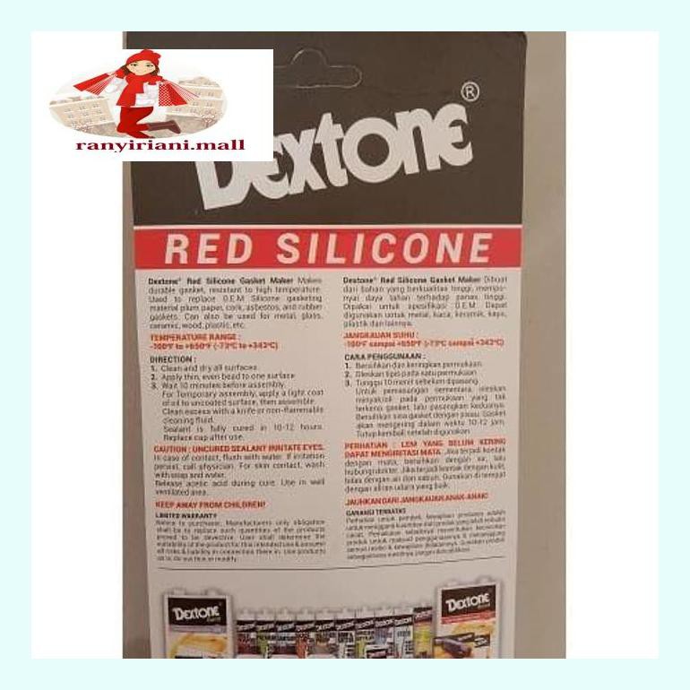 

510Fsjbran Lem Dextone Red Silicone 70 Gram / Lem Merah / Lem Gasket / Lem Rtv Rany5Ckhd