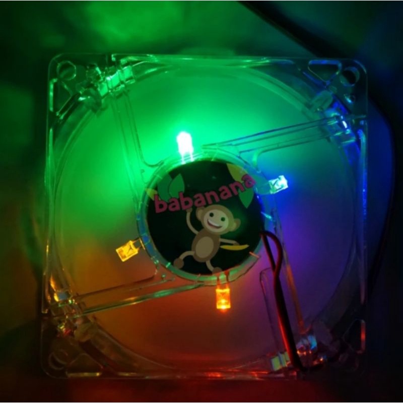 Fan LED warna warni 8cm casing pc komputer cooling kipas cooler 80mm